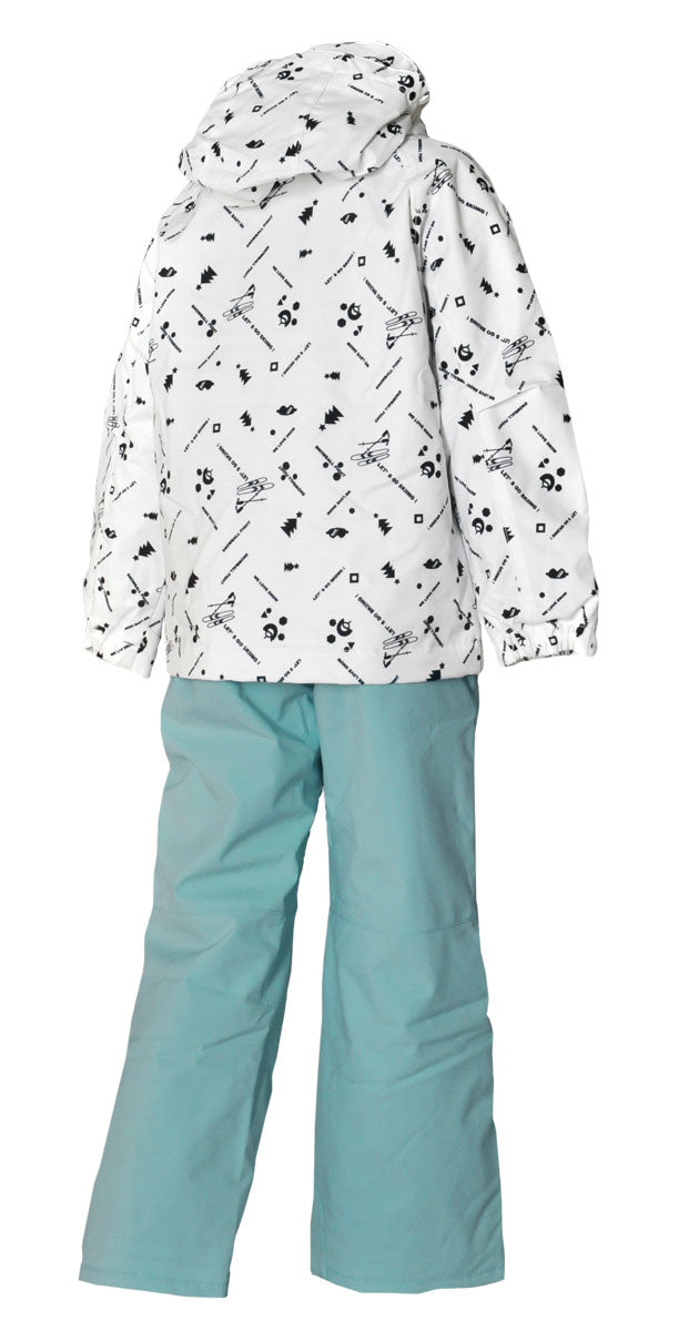 キッズ スキーウェア 上下セット 耐水圧10000mm スノースーツ セットアップ 幼稚園