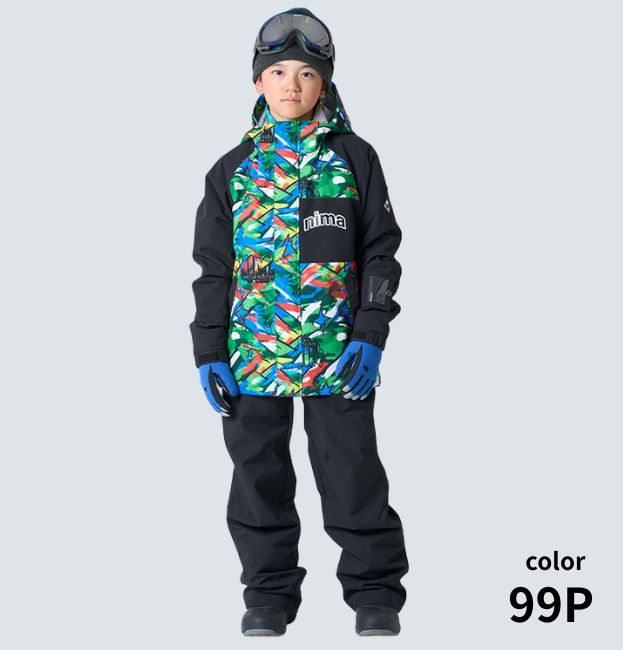 キッズ ジュニア スキーウェア 上下セット 子供用 スノースーツ