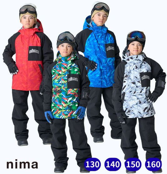 キッズ ジュニア スキーウェア 上下セット 子供用 スノースーツ