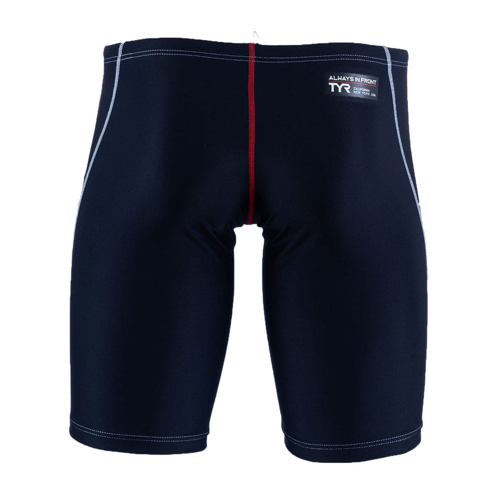 Junior Boys Low Rise Long Boxer Competition Training Swimwear for Practice