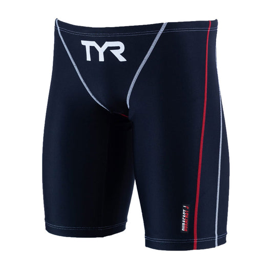 Junior Boys Low Rise Long Boxer Competition Training Swimwear for Practice