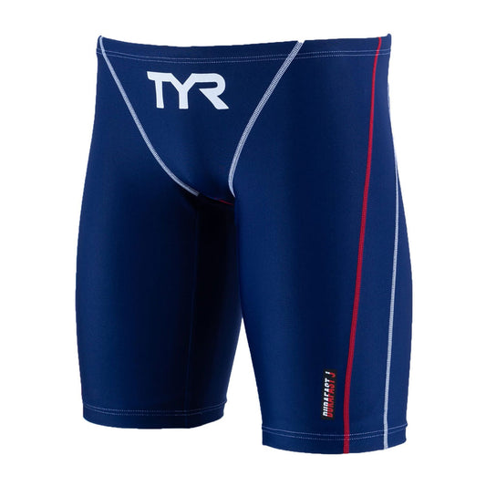 Junior Boys Low Rise Long Boxer Competition Training Swimwear for Practice