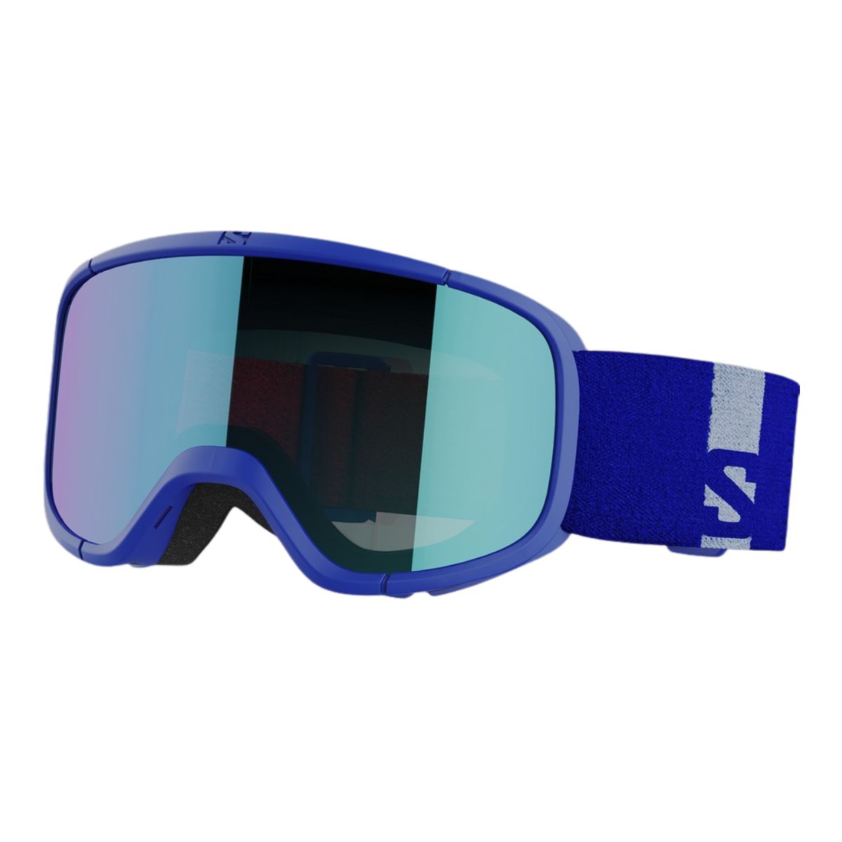 キッズ ジュニア 子供 ゴーグル スキー スノーボード UVカット くもり防止 ブルー 青