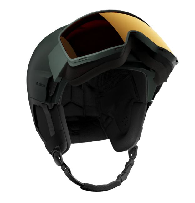 スノーボード ヘルメット 男女兼用 ゴーグル装着 バイザー付き