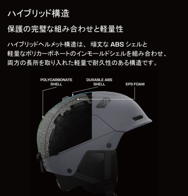 スノーボード ウィンター ヘルメット ゴーグル装着型 マグネット バイザー付き