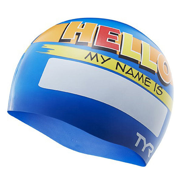 HELLO MY NAME IS JUNIOR SWIM CAP Swim cap Silicone