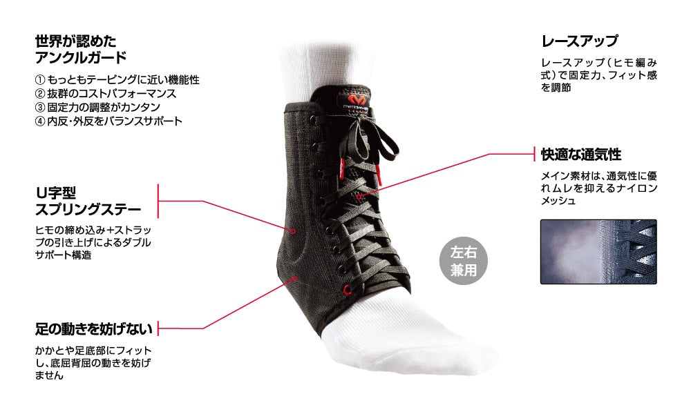 アンクルガード ライト スポーツ足首サポーター 左右兼用
