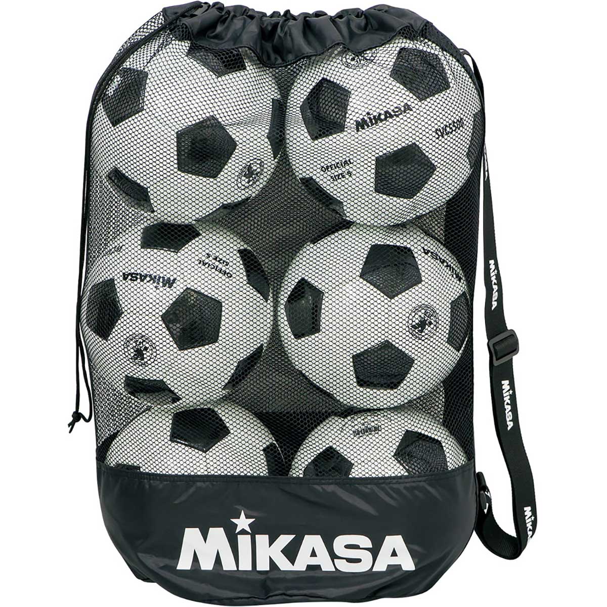Ball bag, mesh drawstring type, medium