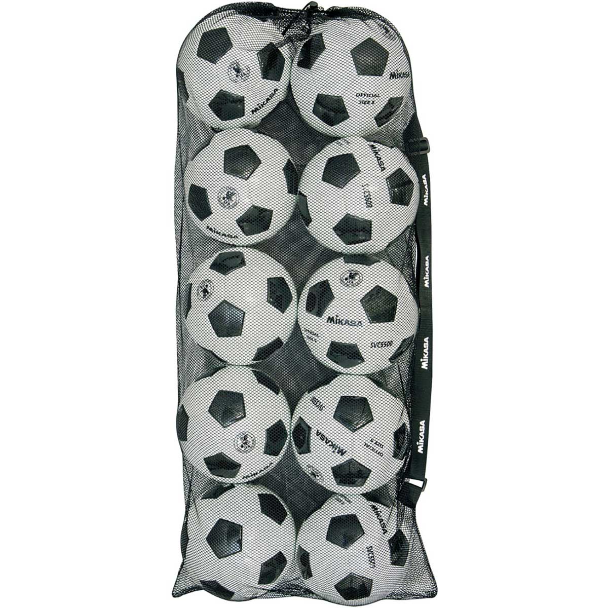 Ball bag, mesh drawstring type, large