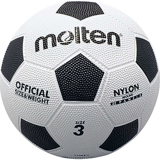 Tortoiseshell rubber soccer ball (size 3) white x black