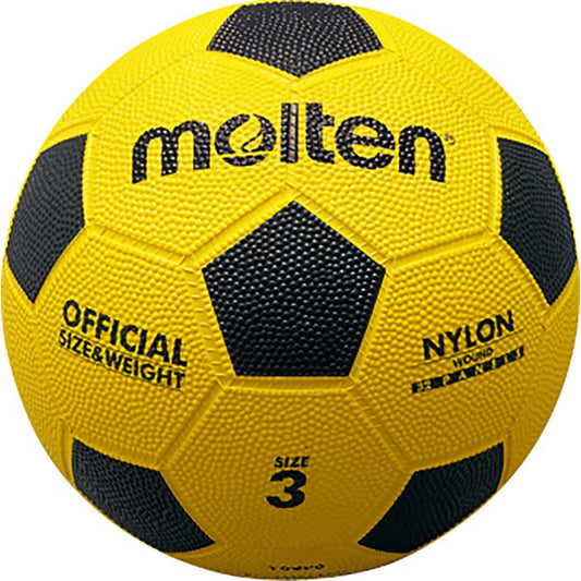 Tortoiseshell rubber soccer ball (size 3) yellow x black