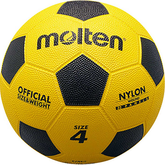 Tortoiseshell rubber soccer ball (size 4) yellow x black