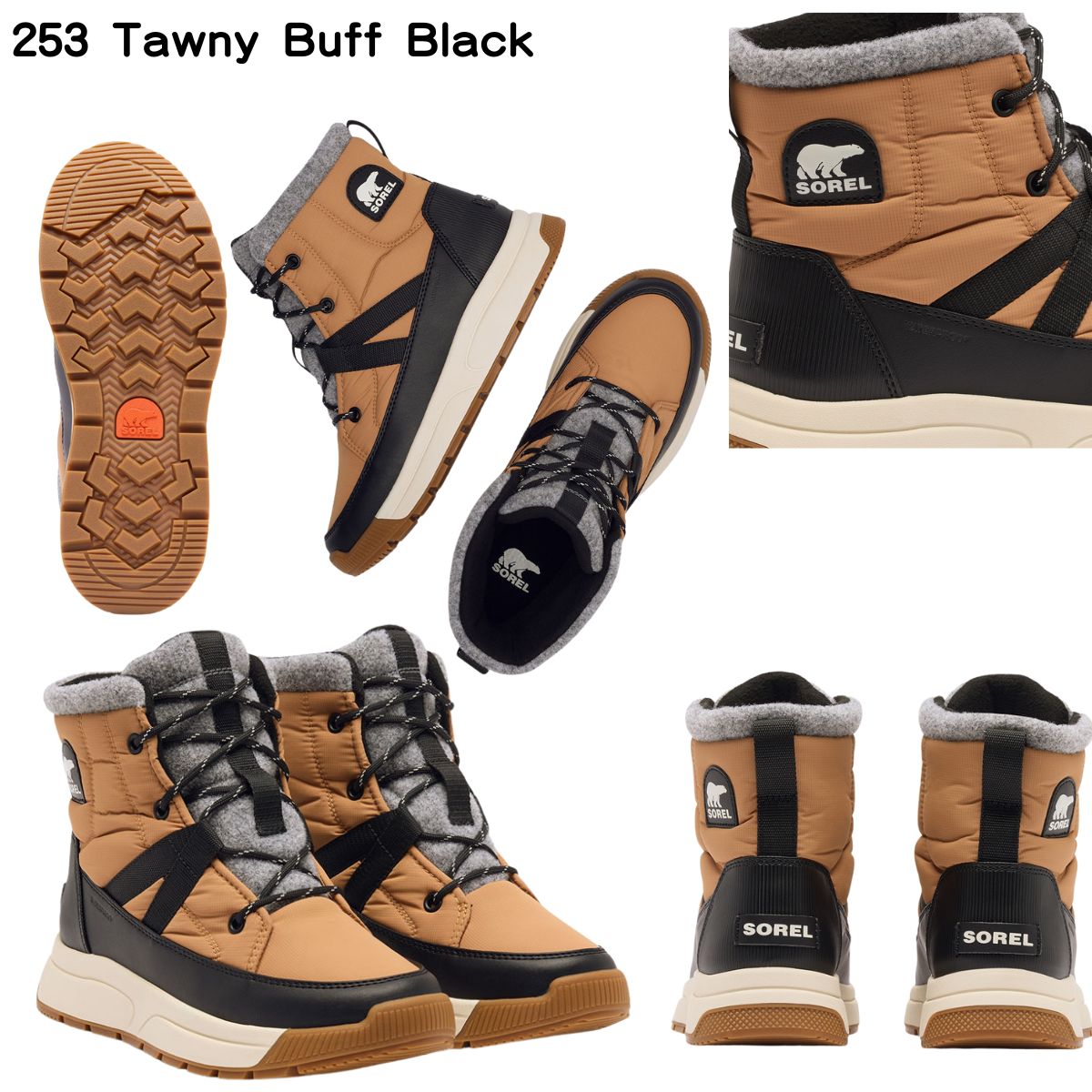 レディース 冬靴 スノーブーツ ウィットニー3 ミッドウォータープルーフ 防水 アウトドア