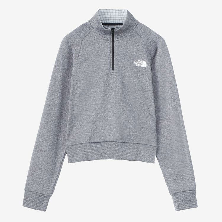 サーマルバーサグリッドハーフジップ フリース クロップド アウトドア スポーツ