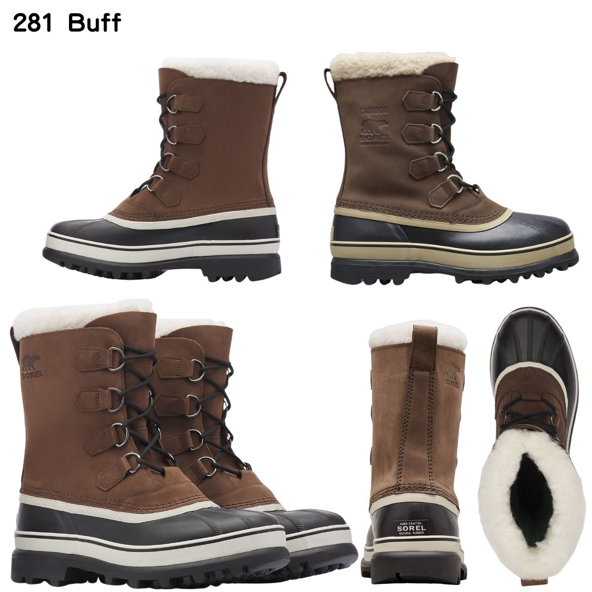 カリブー ウォータープルーフ メンズ 防水 ウインターブーツ アウトドア 冬靴