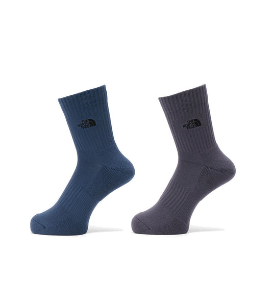 TNF ロゴ 2P クルー ユニセックス 靴下 アウトドア 登山 2足セット 抗菌防臭