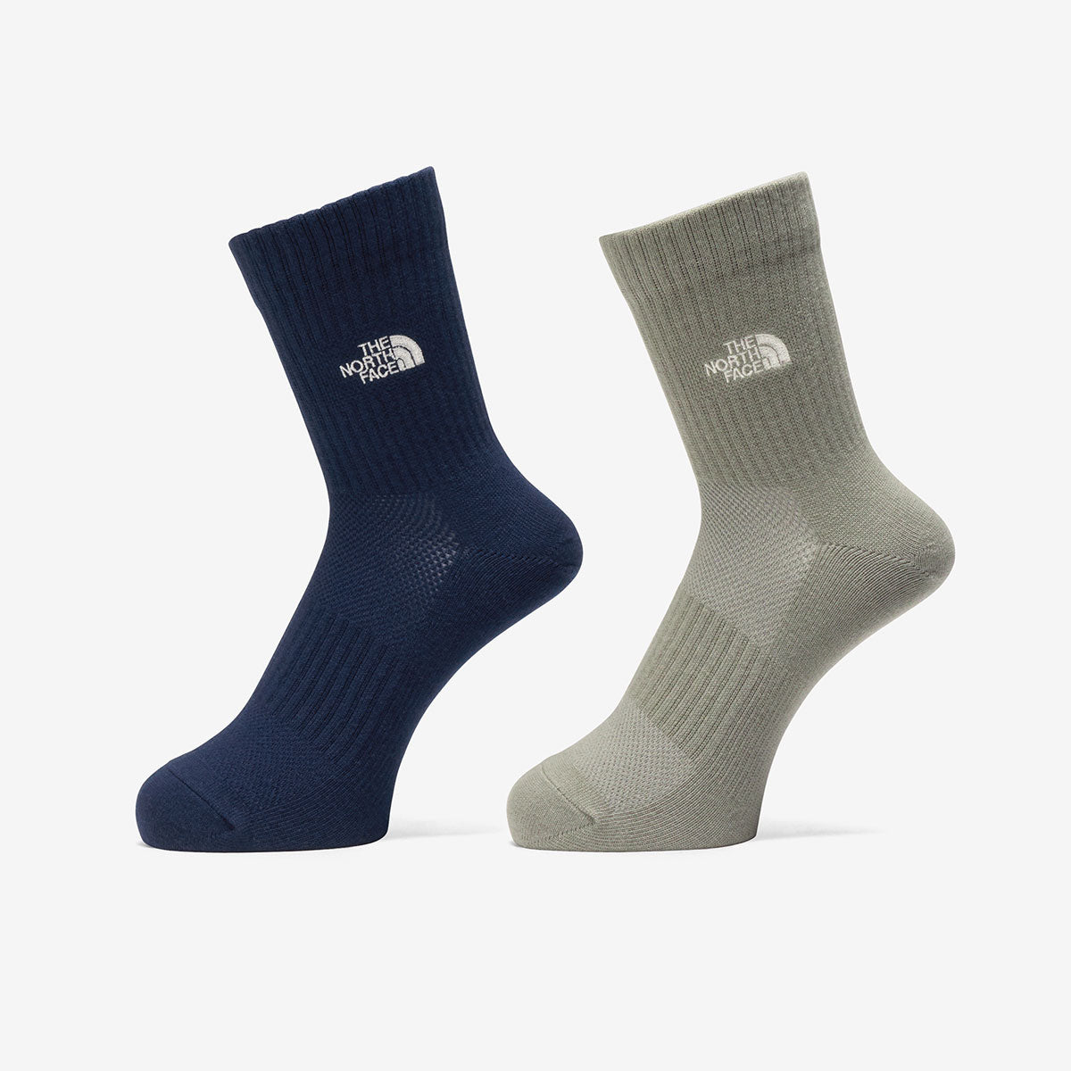 TNF ロゴ 2P クルー クールマックス 靴下 アウトドア 抗菌防臭 速乾 カジュアル