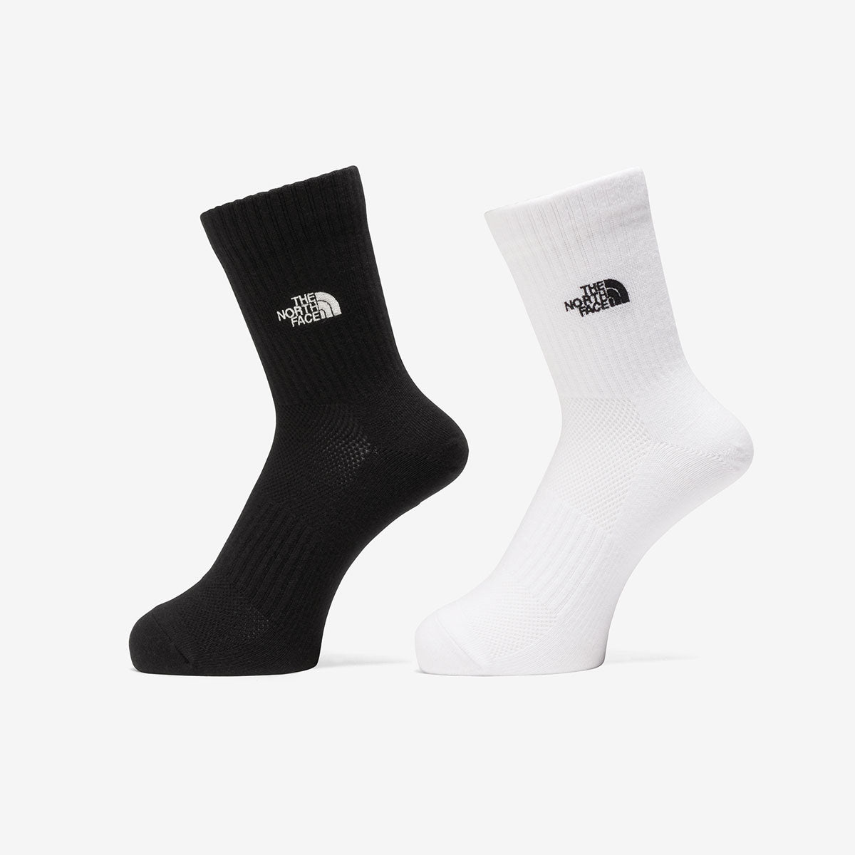 TNF ロゴ 2P クルー クールマックス 靴下 アウトドア 抗菌防臭 シンプル