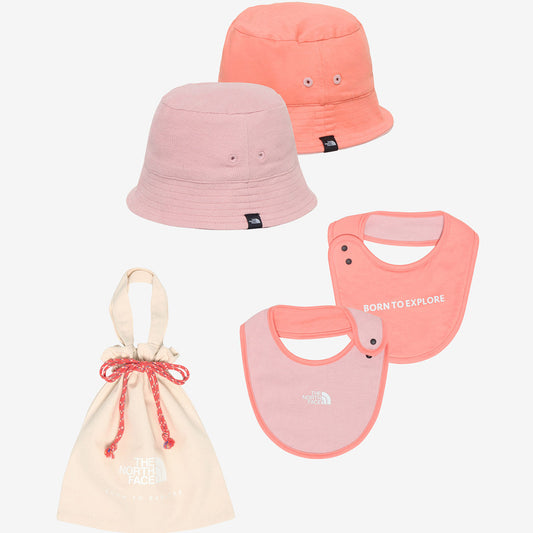 ハット＆ビブセット ベビー パイル 出産 お祝い ギフト 帽子 スタイ おしゃれ