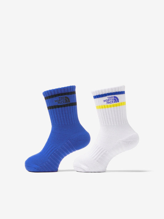 Kids Junior Free Run 2P Crew Sports Socks, Set of 2, For Children