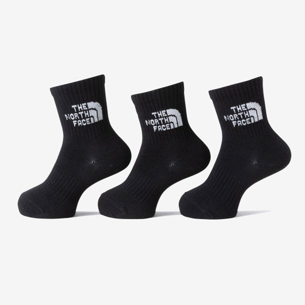 Kids Junior TNF Jacquard Logo 3P Crew Socks 3 Pair Set