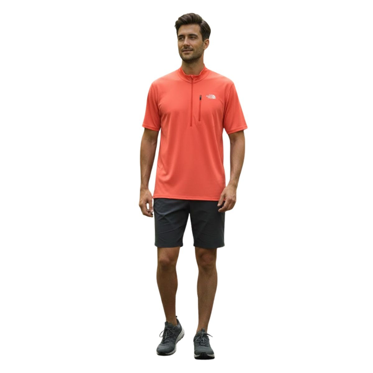 Tシャツ トップス メンズ ジップ チャック ハーフジップ 速乾 スポーツ 運動着 登山