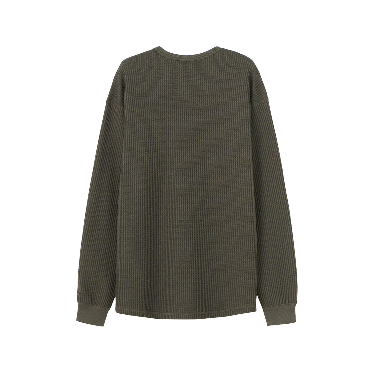 ロングスリーブウォームワッフルクルー 長袖 ロンT アウトドア シンプル 防寒