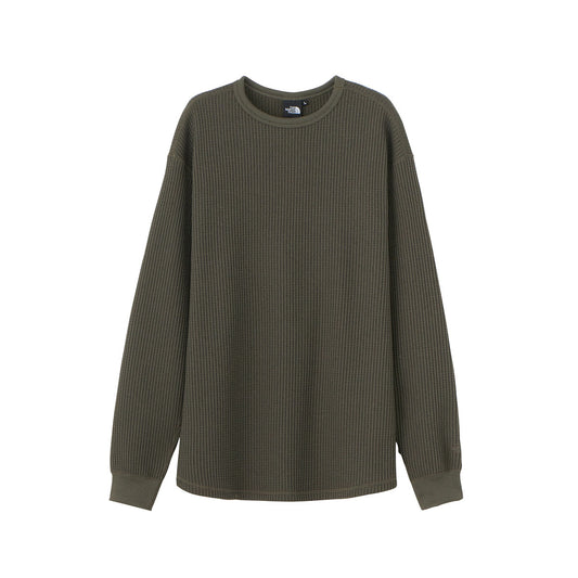 ロングスリーブウォームワッフルクルー 長袖 ロンT アウトドア シンプル 防寒