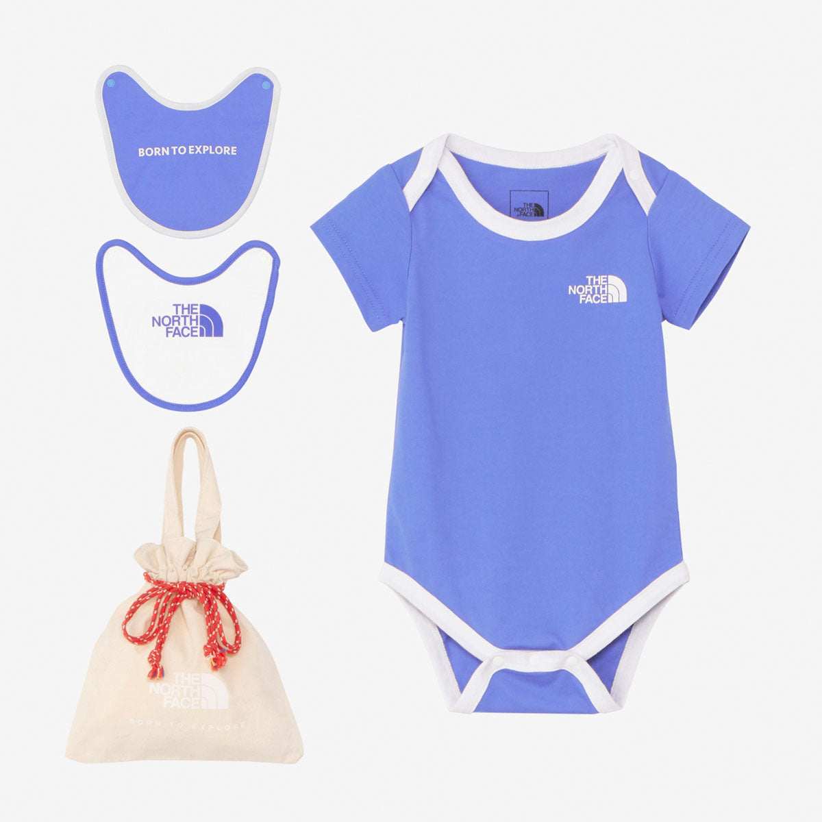 Baby Short Sleeve Romper and 2-Piece Bib Set Gift for Baby