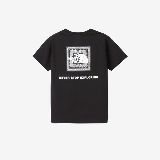 キッズ ショートスリーブバンダナスクェアロゴティー 半袖 シンプル アウトドア UVケア