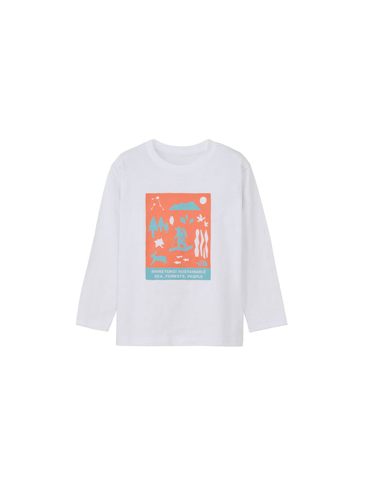キッズ ジュニア ロングスリーブシレトコトコティー 長袖Tシャツ トップス