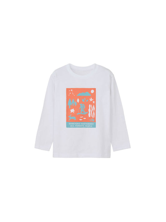 キッズ ジュニア ロングスリーブシレトコトコティー 長袖Tシャツ トップス