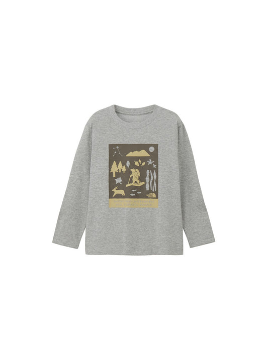 キッズ ジュニア ロングスリーブシレトコトコティー 長袖Tシャツ トップス