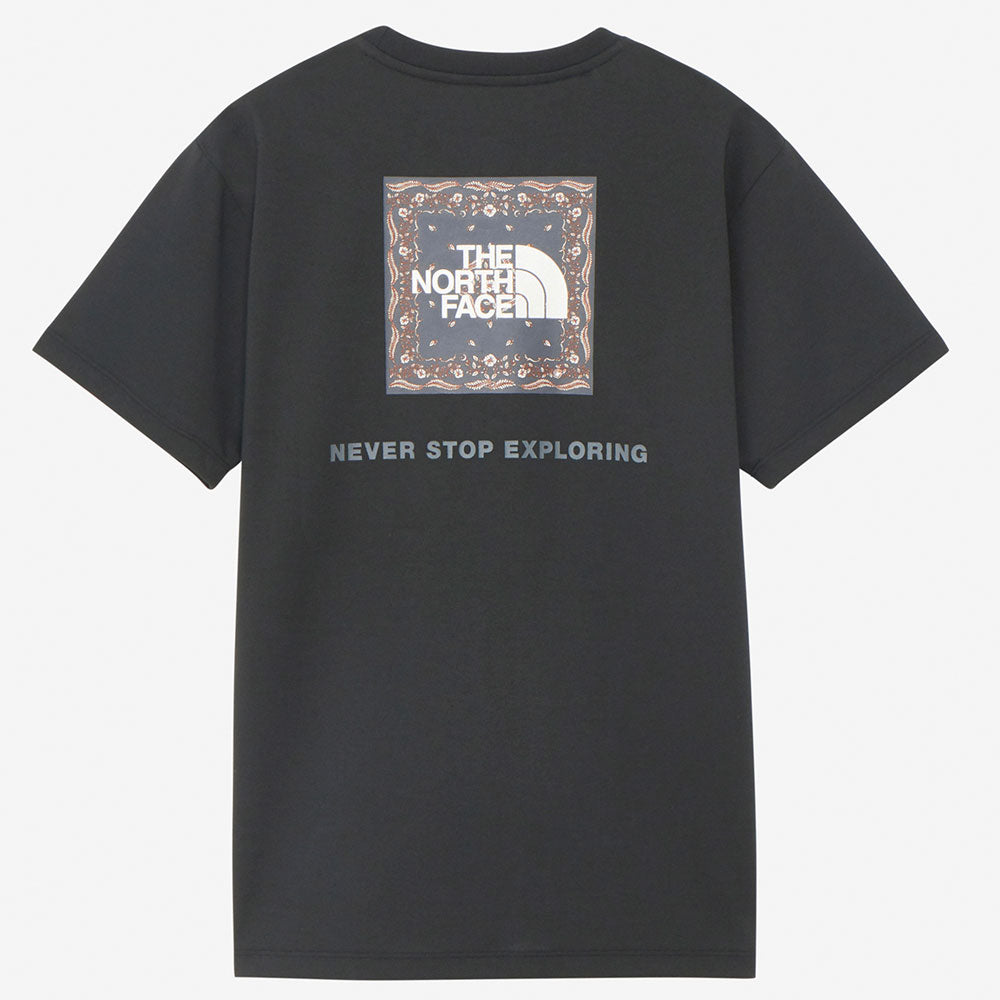 レディース ショートスリーブバンダナスクエアロゴティー 半袖Tシャツ トップス