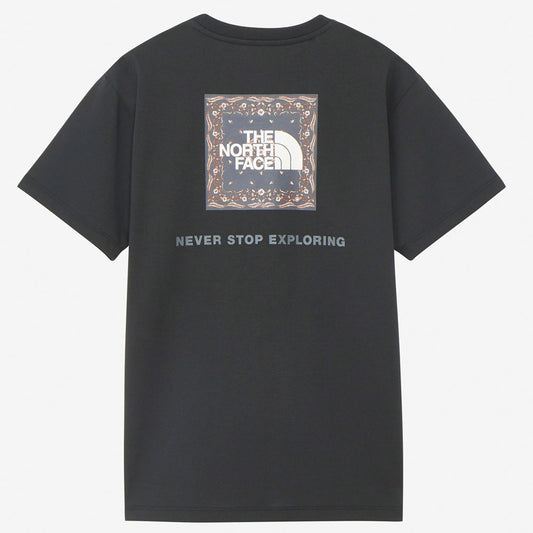 レディース ショートスリーブバンダナスクエアロゴティー 半袖Tシャツ トップス