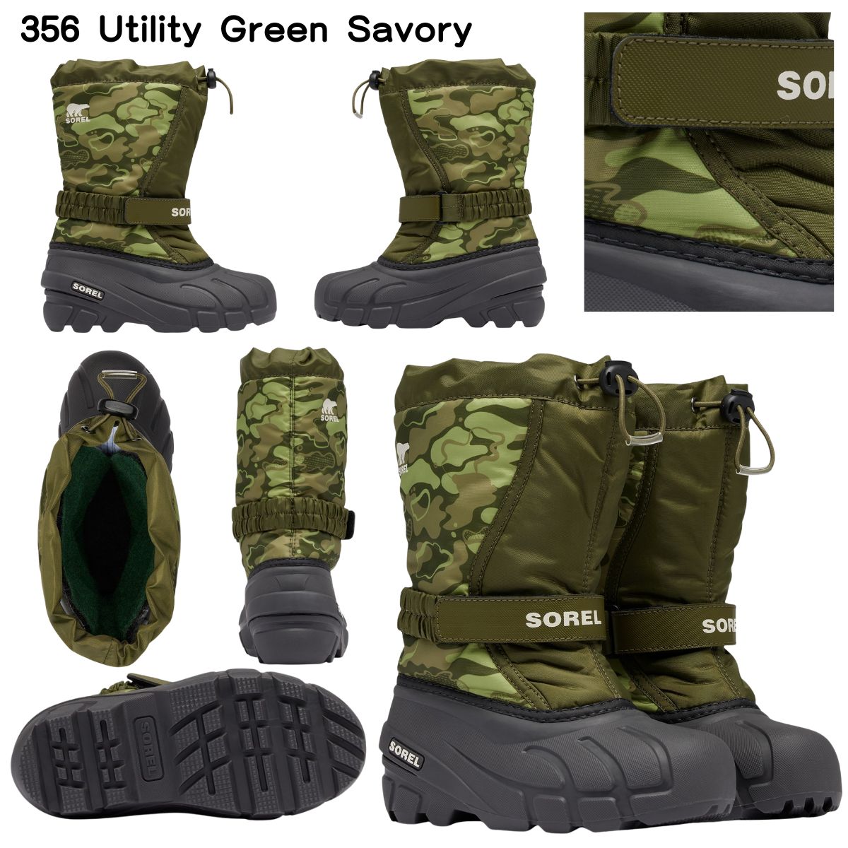 ユースフルーリー ブーツプリント キッズ 防水 スノーシューズ 雪遊び ウインターブーツ