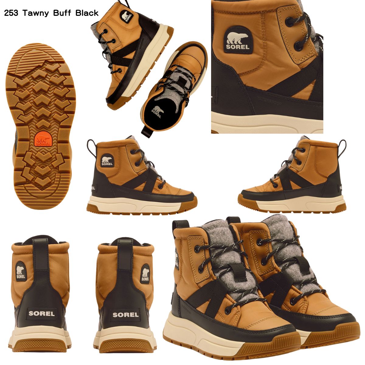 ユース ウィットニー3 ミッド ウォータープルーフ キッズ 防水 スノーシューズ 雪遊び