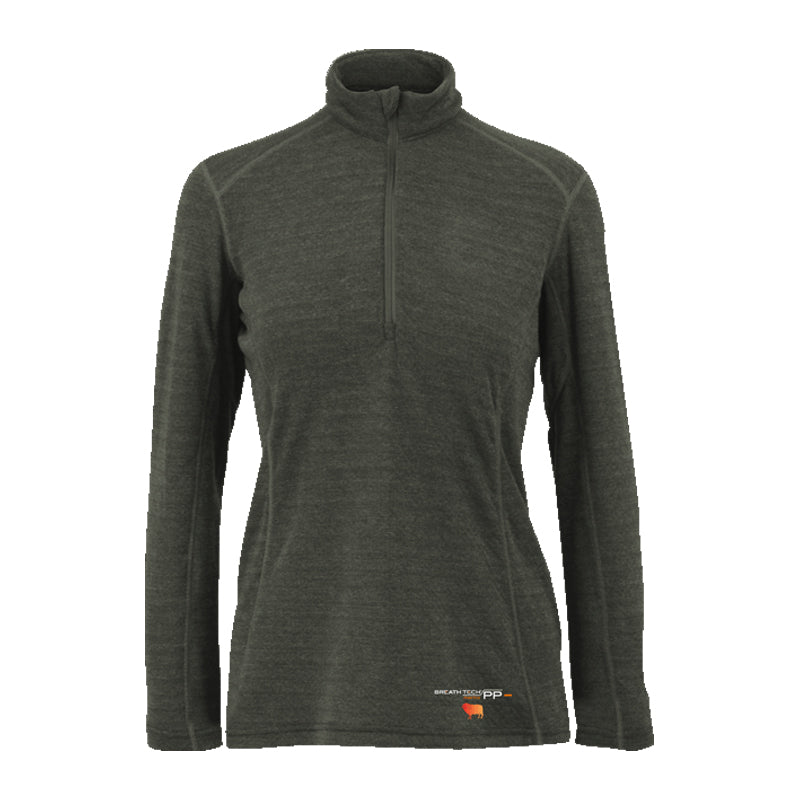 Women's Breathe Tech Merino PP Long Sleeve Zip Shirt (Thick Type)