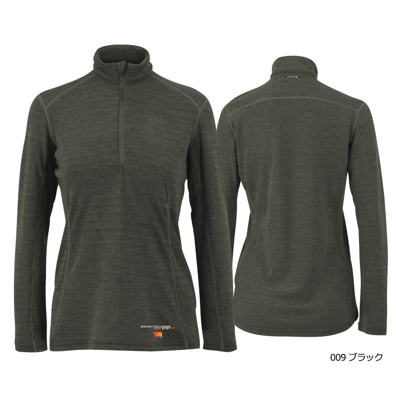 Women's Breathe Tech Merino PP Long Sleeve Zip Shirt (Thick Type)