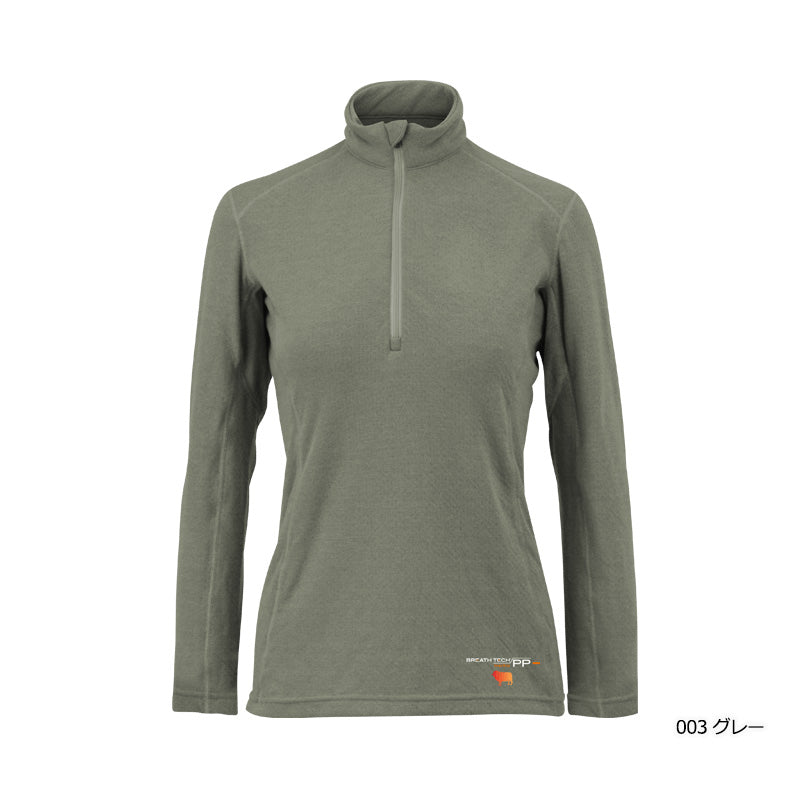 Women's Breathe Tech Merino PP Long Sleeve Zip Shirt (Thick Type)