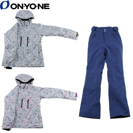 スキーウェア  レディース 上下セット ジャケット パンツ 花柄