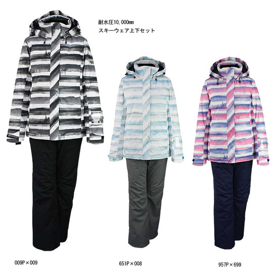 LADIES SUIT Ladies ski suit top and bottom set with striped print