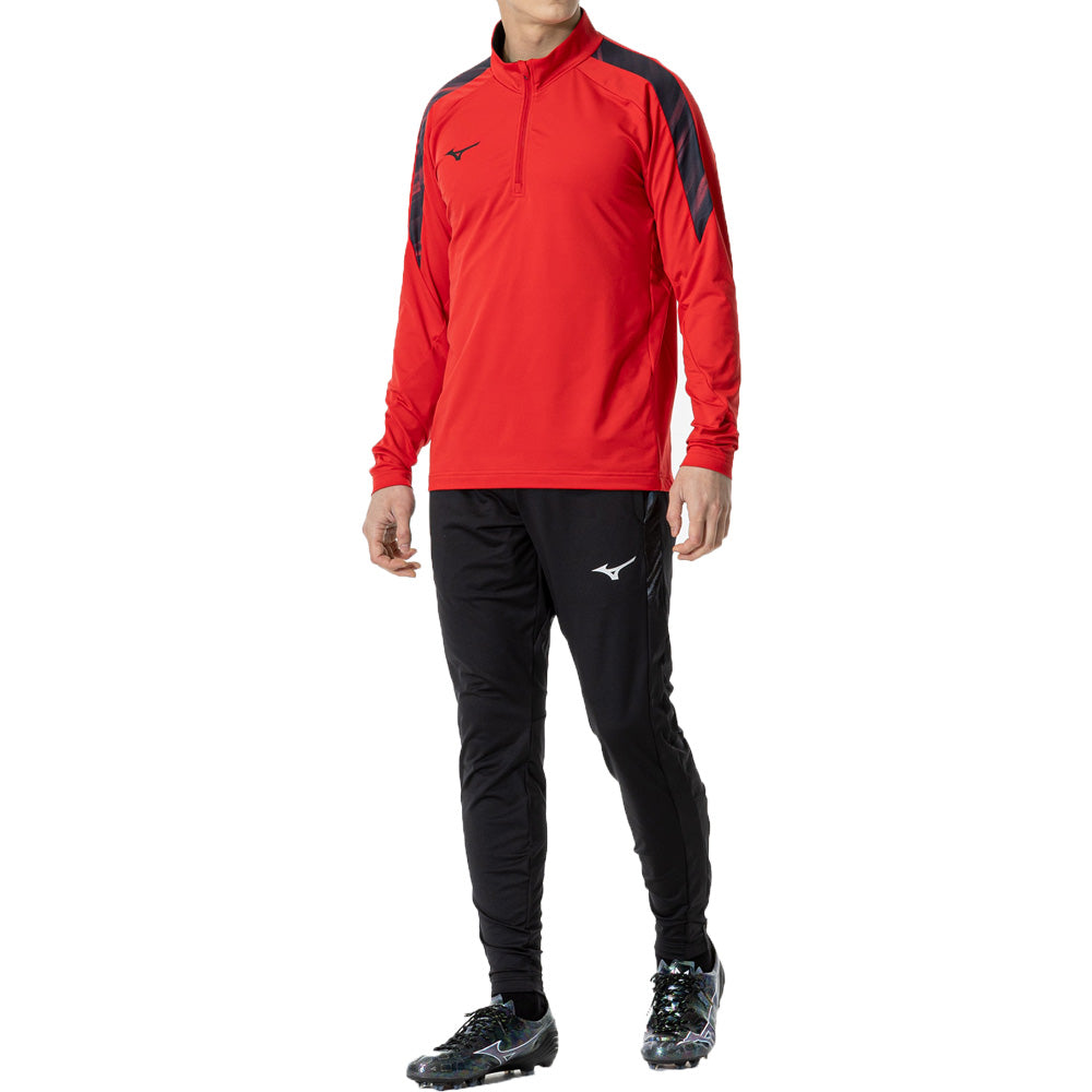 Stretch fleece shirt and pants set, soccer training wear