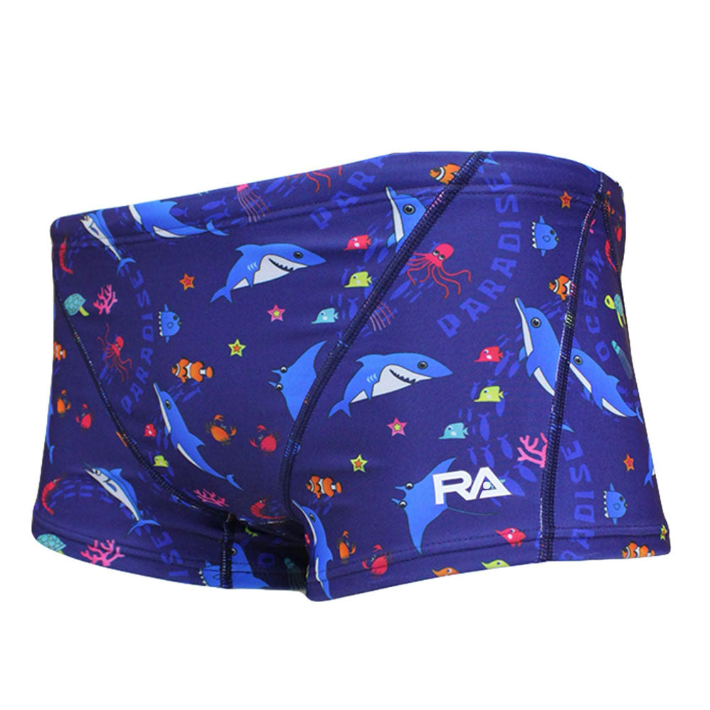 Junior Boys Competitive Swimming Training Swimsuit, Swimming Practice, BOXER V CUT