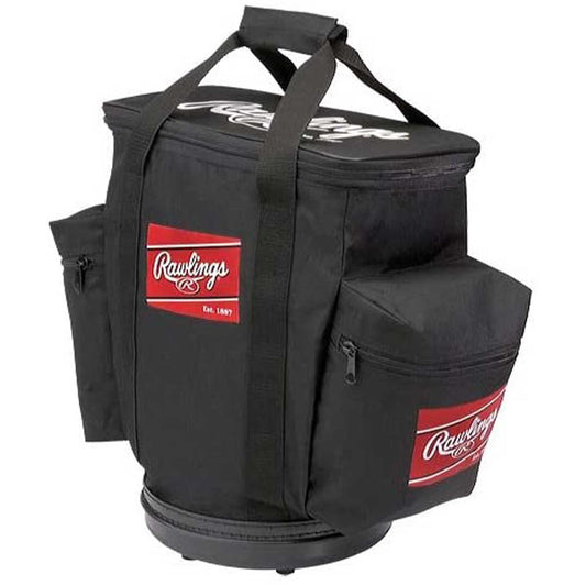 Baseball bag holds 5 dozen balls and includes large side pocket