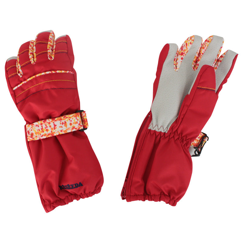 Ski gloves for kids with breathable waterproof film