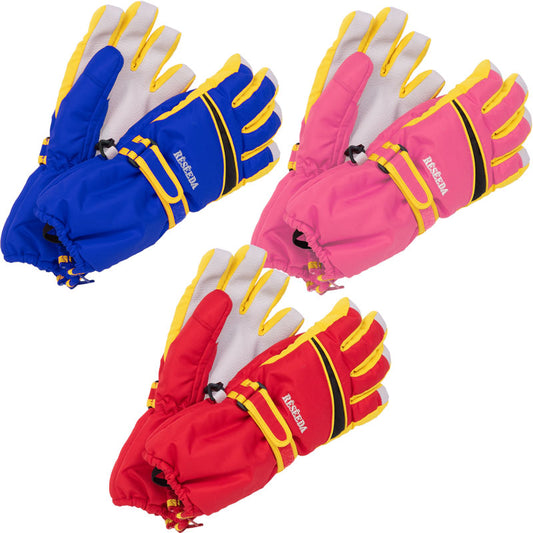 Ski gloves for kids, 5-finger gloves, winter, snow