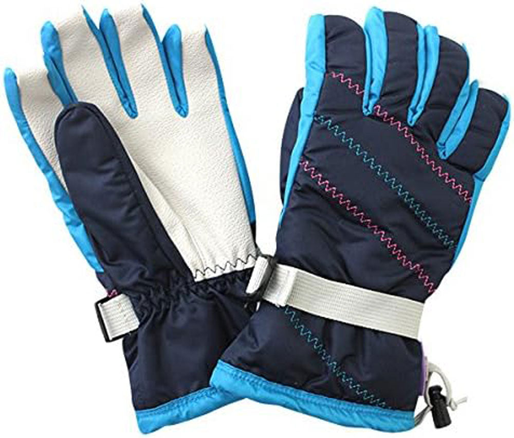 Clearance sale Junior ski gloves, snow gloves, gloves for girls, adjustable cord, 5-finger