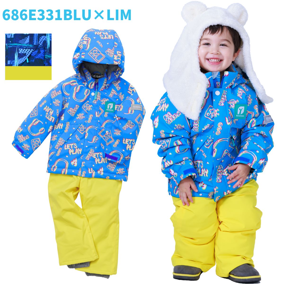 キッズ ジュニア スキーウェア 上下セット スノーウェア TODDLER SUIT 子供用