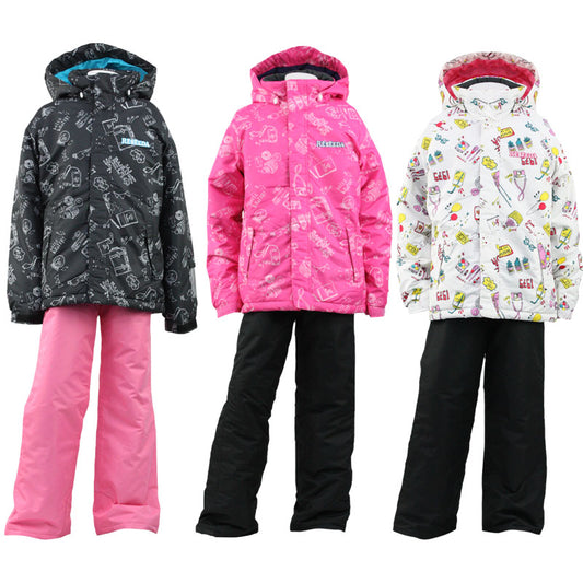 スキーウェア ジュニア 上下セット サイズ調節 キッズ 140 150 160